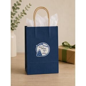 Custom Birthday Thank You Bags with Stickers: Personalized Favor Labels